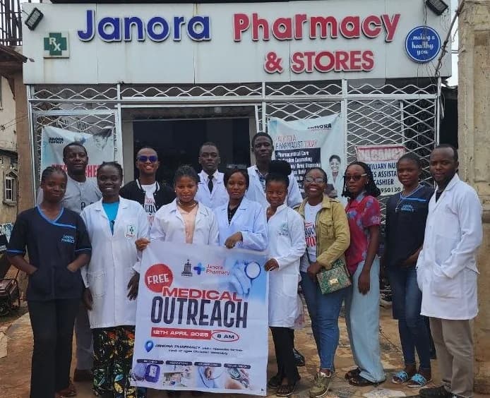 Janora Pharmacy counter with medicines